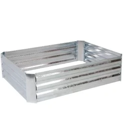 Sunnydaze Decor Sunnydaze Steel Raised Garden Bed With Greenhouse Cover - Green -Sunnydaze Decor GUEST 95e5fc26 5af8 4309 bd9b 48c301689b3a