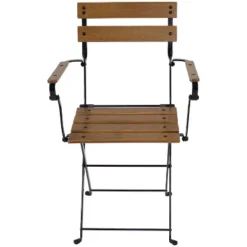 Sunnydaze Decor Sunnydaze Indoor/Outdoor Patio Or Dining Basic Chestnut Wooden Folding Bistro Arm Chair - Brown 15 Sunnydaze Decor Sunnydaze Indoor/Outdoor Patio Or Dining Basic Chestnut Wooden Folding Bistro Arm Chair - Brown -Sunnydaze Decor GUEST 96740dc5 bdbd 49b8 afcf 57d40092c84c