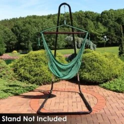 Sunnydaze Decor Sunnydaze Modern Boho-Style Soft-Spun Polyester Rope Hanging Caribbean XL Hammock Chair For Yard, Balcony, And Garden -Sunnydaze Decor GUEST 9836d553 057e 423c ae78 b90048487d8d