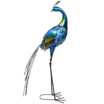 Sunnydaze Decor Sunnydaze Metal Peacock Outdoor Garden Yard Art Statue Sculpture - 34" 8 Sunnydaze Decor Sunnydaze Metal Peacock Outdoor Garden Yard Art Statue Sculpture - 34" - Image 6