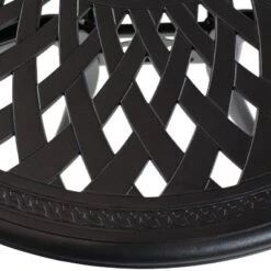 Sunnydaze Decor Sunnydaze 30.75" Round Sigonella Cast Aluminum Outdoor Patio Table, Black -Sunnydaze Decor GUEST 9e61f3db 534e 43fc 8612 cb4021df37da