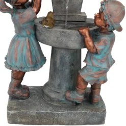 Sunnydaze Decor Sunnydaze 30"H Electric Polyresin Boy And Girl At Bird Bath Outdoor Water Fountain -Sunnydaze Decor GUEST a0840da9 df5b 4cdc 9ee9 6f683cf9b2a4