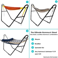 Sunnydaze Decor Sunnydaze Heavy-Duty Universal Multi-Use Heavy-Duty Steel Hammock Stand For 9 To 14 Feet Hammocks - 550 Lb Weight Capacity -Sunnydaze Decor GUEST a2e989b4 f890 435a a60b 6ffc78c07f15