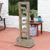 Sunnydaze Decor Sunnydaze 49"H Electric Natural Stacked Slate Column Outdoor Water Fountain -Sunnydaze Decor GUEST a66a0e36 820a 46e5 b84a 155d25949365