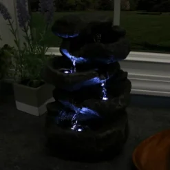 Sunnydaze Decor Sunnydaze Indoor Home Decorative Relaxing Stacked Rocks Tabletop Water Fountain With LED Lights - 10" -Sunnydaze Decor GUEST a7bded79 1fef 4fb2 917e 63802306902b