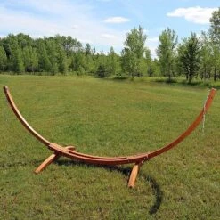 Sunnydaze Decor Sunnydaze Heavy-Duty Two-Person Curved Larch Wood Hammock Stand Only