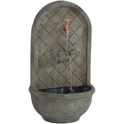 Sunnydaze Decor Sunnydaze 26"H Solar-Powered With Battery Pack Polystone Messina Outdoor Wall-Mount Water Fountain 15 Sunnydaze Decor Sunnydaze 26"H Solar-Powered With Battery Pack Polystone Messina Outdoor Wall-Mount Water Fountain - Image 13