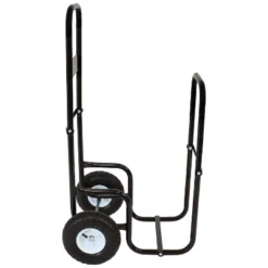 Sunnydaze Decor Sunnydaze Indoor/Outdoor Steel Rolling Firewood Log Cart Carrier With Wheels - 1/8 Face Cord - Black -Sunnydaze Decor GUEST b012cc20 3e8a 4953 9dea 15640e13ffcd 1