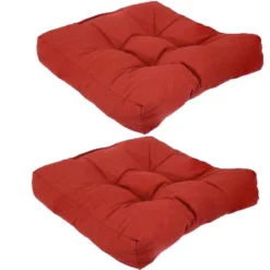 Sunnydaze Decor Sunnydaze Indoor/Outdoor Square Tufted Patio Chair Seat And Back Cushions - 20" - 2pk -Sunnydaze Decor GUEST b07292a2 0c91 4c7c a955 82619b02ca4e