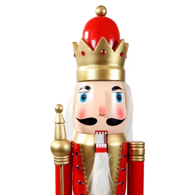 Sunnydaze Decor Sunnydaze Arnold The Strong Indoor Decorative Traditional Christmas Wooden Nutcracker Statue, 48-Inch 4 Sunnydaze Decor Sunnydaze Arnold The Strong Indoor Decorative Traditional Christmas Wooden Nutcracker Statue, 48-Inch - Image 2