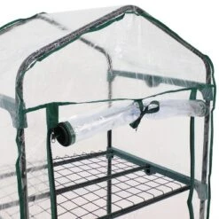 Sunnydaze Decor Sunnydaze Outdoor Portable Growing Rack 3-Tier Greenhouse With Roll-Up Door - 3 Shelves - Clear 15 Sunnydaze Decor Sunnydaze Outdoor Portable Growing Rack 3-Tier Greenhouse With Roll-Up Door - 3 Shelves - Clear -Sunnydaze Decor GUEST b3b1313d 70da 414c b690 425b6aa00109