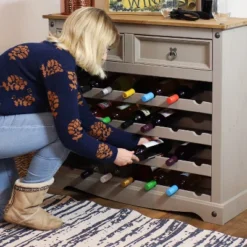 Sunnydaze Decor Sunnydaze 28-Bottle Freestanding Wine Rack - Solid Pine - Gray - 34.5" 21 Sunnydaze Decor Sunnydaze 28-Bottle Freestanding Wine Rack - Solid Pine - Gray - 34.5" -Sunnydaze Decor GUEST b511251c c13d 4e00 b205 b938cdca1d7b