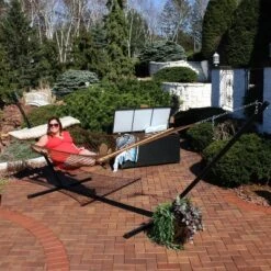 Sunnydaze Decor Sunnydaze Large Double Wide Two-Person Polyester Rope Hammock With Steel Stand - 400 Lb Weight Capacity/15' Stand - Brown 15 Sunnydaze Decor Sunnydaze Large Double Wide Two-Person Polyester Rope Hammock With Steel Stand - 400 Lb Weight Capacity/15' Stand - Brown -Sunnydaze Decor GUEST b6ce052b 5231 4460 b6d8 b231c274b31e