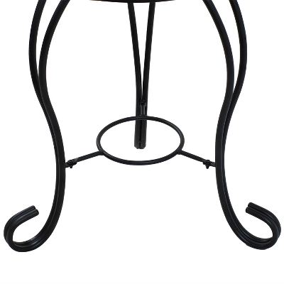 Sunnydaze Decor Sunnydaze Indoor/Outdoor Steel Frame Decorative Antique Ceramic Tile Top Side Table - 12" 6 Sunnydaze Decor Sunnydaze Indoor/Outdoor Steel Frame Decorative Antique Ceramic Tile Top Side Table - 12" - Image 4