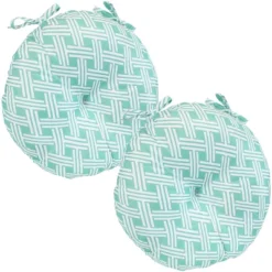 Sunnydaze Decor Sunnydaze Indoor/Outdoor Polyester Replacement Round Bistro Chair Seat Cushions - 15" - 2pk 18 Sunnydaze Decor Sunnydaze Indoor/Outdoor Polyester Replacement Round Bistro Chair Seat Cushions - 15" - 2pk -Sunnydaze Decor GUEST bd15e68e ec16 4541 b182 c0951fab407c