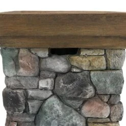 Sunnydaze Decor Sunnydaze Outdoor Cast Rock Design Propane Gas Fire Pit Column For Outside Patio & Deck With Lava Rocks, Waterproof Cover And Steel Burner - 30" -Sunnydaze Decor GUEST be2f44ea e757 4ad4 867f cdfef3d29d01