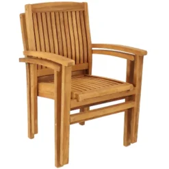 Sunnydaze Decor Sunnydaze Outdoor Solid Teak Wood Slat-Back Patio Dining Armchair 21 Sunnydaze Decor Sunnydaze Outdoor Solid Teak Wood Slat-Back Patio Dining Armchair -Sunnydaze Decor GUEST bee2e2bd 69b6 4b9d ae2e 7b92fc6855c2