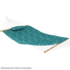 Sunnydaze Decor Sunnydaze Outdoor Weather-Resistant Polyester Quilted Hammock Cushion Pad And Hammock Pillow With Ties - Cool Blue Tropics 16 Sunnydaze Decor Sunnydaze Outdoor Weather-Resistant Polyester Quilted Hammock Cushion Pad And Hammock Pillow With Ties - Cool Blue Tropics -Sunnydaze Decor GUEST c775a09f 6587 4956 9117 19dbf2d3643d
