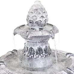 Sunnydaze Decor Sunnydaze 50"H Electric Fiberglass Reinforced Concrete 3-Tier Mediterranean-Inspired Outdoor Water Fountain -Sunnydaze Decor GUEST c79c6bc9 9cc7 4fc9 94e1 a6d599083c02