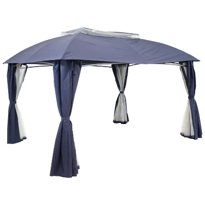Sunnydaze Decor Sunnydaze Soft Top Rectangle Patio Gazebo With Screens And Privacy Walls For Backyard, Garden Or Deck - 10' X 13' 11 Sunnydaze Decor Sunnydaze Soft Top Rectangle Patio Gazebo With Screens And Privacy Walls For Backyard, Garden Or Deck - 10' X 13' - Image 9