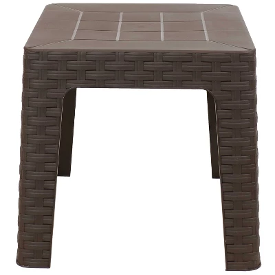 Sunnydaze Decor Sunnydaze 18" Square Polypropylene Indoor/Outdoor Patio Side Table 8 Sunnydaze Decor Sunnydaze 18" Square Polypropylene Indoor/Outdoor Patio Side Table - Image 6