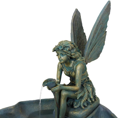 Sunnydaze Decor Sunnydaze 30"H Electric Fiberglass Fairy Shell Outdoor Water Fountain 4 Sunnydaze Decor Sunnydaze 30"H Electric Fiberglass Fairy Shell Outdoor Water Fountain - Image 2