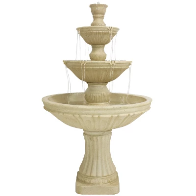 Sunnydaze Decor Sunnydaze 55"H Electric Polystone Classic Style 3-Tier Designer Outdoor Water Fountain 13 Sunnydaze Decor Sunnydaze 55"H Electric Polystone Classic Style 3-Tier Designer Outdoor Water Fountain - Image 11