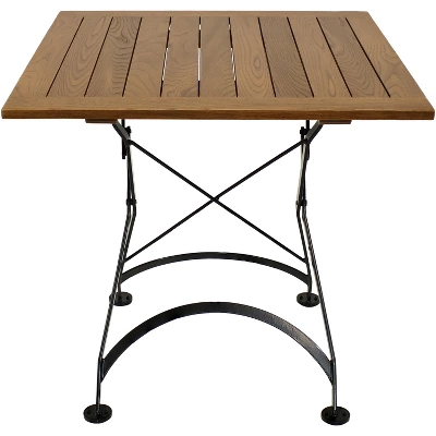 Sunnydaze Decor Sunnydaze Indoor/Outdoor Chestnut Wood Portable Folding Square Patio Bistro Table - 31" - Brown 8 Sunnydaze Decor Sunnydaze Indoor/Outdoor Chestnut Wood Portable Folding Square Patio Bistro Table - 31" - Brown - Image 6