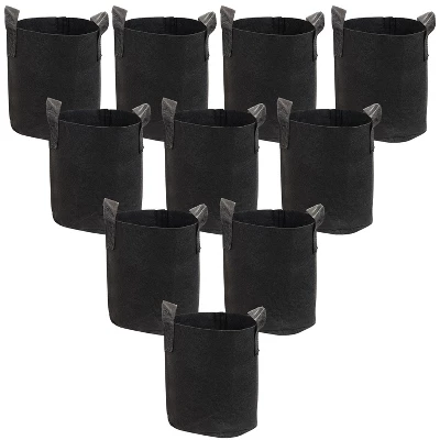 Sunnydaze Decor Sunnydaze Garden Grow Bag With Handles Nonwoven Polypropylene Fabric, Black, 10pc 14 Sunnydaze Decor Sunnydaze Garden Grow Bag With Handles Nonwoven Polypropylene Fabric, Black, 10pc - Image 12