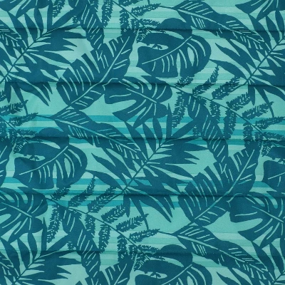 Sunnydaze Decor Sunnydaze Outdoor Weather-Resistant Polyester Quilted Hammock Cushion Pad And Hammock Pillow With Ties - Cool Blue Tropics 5 Sunnydaze Decor Sunnydaze Outdoor Weather-Resistant Polyester Quilted Hammock Cushion Pad And Hammock Pillow With Ties - Cool Blue Tropics - Image 3