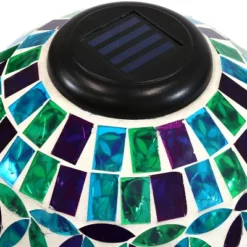 Sunnydaze Decor Sunnydaze Blue Cool Blooms Glass Mosaic Indoor/Outdoor Gazing Globe With Solar Light - 10" Diameter - Blue And Green 12 Sunnydaze Decor Sunnydaze Blue Cool Blooms Glass Mosaic Indoor/Outdoor Gazing Globe With Solar Light - 10" Diameter - Blue And Green -Sunnydaze Decor GUEST d51d50bf 3d68 4c74 bee8 ba2387026ffe