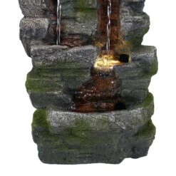 Sunnydaze Decor Sunnydaze Indoor Home Office Polyresin Towering Cave Waterfall Tabletop Water Fountain With LED Light - 14" -Sunnydaze Decor GUEST d7d7884a 43a8 4cd3 8956 7b20e4058682