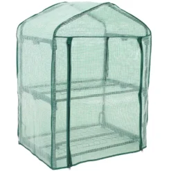 Sunnydaze Decor Sunnydaze Outdoor Portable Growing Rack 2-Tier Greenhouse With Roll-Up Door - 2 Shelves - Green 16 Sunnydaze Decor Sunnydaze Outdoor Portable Growing Rack 2-Tier Greenhouse With Roll-Up Door - 2 Shelves - Green -Sunnydaze Decor GUEST d7f504ec 9fd7 404e a50f 82e7d9a92451