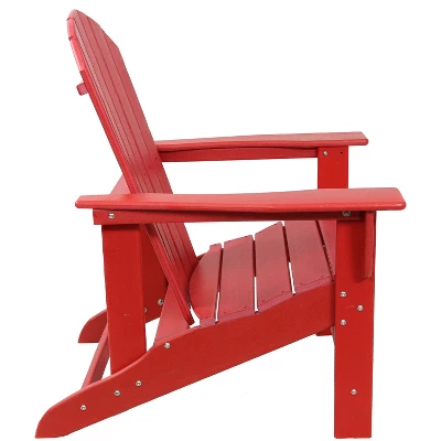 Sunnydaze Decor Sunnydaze Upright, Outdoor Adirondack Chair - All-Weather Design - 300-Pound Capacity - 38.25" H 8 Sunnydaze Decor Sunnydaze Upright, Outdoor Adirondack Chair - All-Weather Design - 300-Pound Capacity - 38.25" H - Image 6