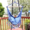 Sunnydaze Decor Sunnydaze Double Cushion Hanging Rope Hammock Chair Swing - 265 Lb Weight Capacity - Cornflower Stripes -Sunnydaze Decor GUEST db47a9bb dc6b 4d72 a514 72f1c0924f34