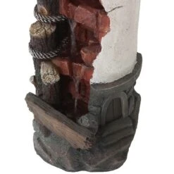 Sunnydaze Decor Sunnydaze 36"H Electric Polyresin Gull's Cove Lighthouse Outdoor Water Fountain With LED Light -Sunnydaze Decor GUEST dbf0cc97 4c4a 462e b5d4 eb05eab28ec9