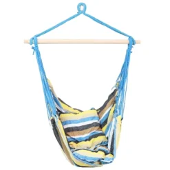 Sunnydaze Decor Sunnydaze Double Cushion Hanging Rope Hammock Chair Swing For Backyard And Patio - 265 Lb Weight Capacity -Sunnydaze Decor GUEST dc1b8aa9 fa9b 4275 89a9 dbc3a3a2d979