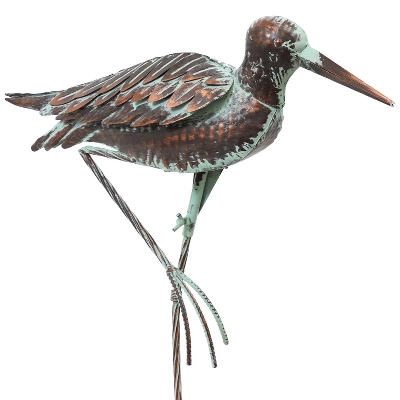 Sunnydaze Decor Sunnydaze Patina Crane Metal Outdoor Detailed Garden Statue - Brown/Blue - 2pc 4 Sunnydaze Decor Sunnydaze Patina Crane Metal Outdoor Detailed Garden Statue - Brown/Blue - 2pc - Image 2