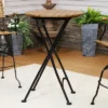 Sunnydaze Decor Sunnydaze Indoor/Outdoor Chestnut Wood Folding Round Patio Tall Bar Height Table - 28" - Brown -Sunnydaze Decor GUEST e41ea3a4 01dd 4a2a 90f6 bd654846b53c