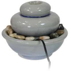 Sunnydaze Decor Sunnydaze Indoor Home Decorative Glazed Ceramic Smooth Cascade Tabletop Water Fountain - 7" - Light Gray 10 Sunnydaze Decor Sunnydaze Indoor Home Decorative Glazed Ceramic Smooth Cascade Tabletop Water Fountain - 7" - Light Gray -Sunnydaze Decor GUEST e43bb179 cf8b 4697 b4d9 a708d2919ab5