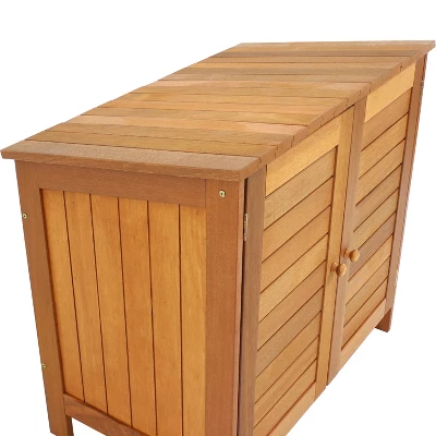 Sunnydaze Decor Sunnydaze Outdoor Meranti Wood Small Garden Storage Shed For The Patio Or Yard - 36" 3 Sunnydaze Decor Sunnydaze Outdoor Meranti Wood Small Garden Storage Shed For The Patio Or Yard - 36" - Image 2
