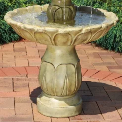 Sunnydaze Decor Sunnydaze 46"H Electric Polystone 3-Tier Classic Tulip Outdoor Water Fountain -Sunnydaze Decor GUEST e9428d1d fb54 4dab 83eb b40fae77d7a1