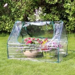 Sunnydaze Decor Sunnydaze Mini Greenhouse With 2 Zippered Side Doors - Clear