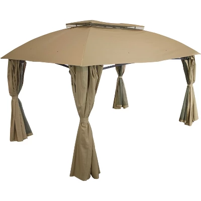 Sunnydaze Decor Sunnydaze Soft Top Rectangle Patio Gazebo With Screens And Privacy Walls For Backyard, Garden Or Deck - 10' X 13' 9 Sunnydaze Decor Sunnydaze Soft Top Rectangle Patio Gazebo With Screens And Privacy Walls For Backyard, Garden Or Deck - 10' X 13' - Image 7