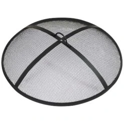 Sunnydaze Decor Sunnydaze Outdoor Heavy-Duty Steel Mesh Round Camp Fire Pit Spark Screen Lid With Handle - Black -Sunnydaze Decor GUEST ed7bab7a e316 4ea0 a314 0e8e01e54fbd