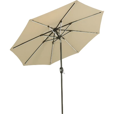 Sunnydaze Decor Sunnydaze Outdoor Aluminum Sunbrella Patio Umbrella With Solar LED Light Bars And Tilt - 9' 13 Sunnydaze Decor Sunnydaze Outdoor Aluminum Sunbrella Patio Umbrella With Solar LED Light Bars And Tilt - 9' - Image 11