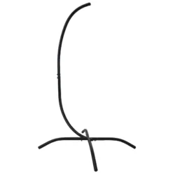 Sunnydaze Decor Sunnydaze Outdoor Resin Wicker Patio Delaney Hanging Basket Egg Chair With Cushions, Headrest, And Steel Stand Set - Gray - 3pc -Sunnydaze Decor GUEST f458339b 463c 4cfa a7ae e107aa913db5 1