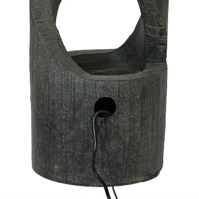 Sunnydaze Decor Sunnydaze 31"H Electric Resin Contemporary Double Helix Column Outdoor Water Fountain With LED Light 7 Sunnydaze Decor Sunnydaze 31"H Electric Resin Contemporary Double Helix Column Outdoor Water Fountain With LED Light - Image 5