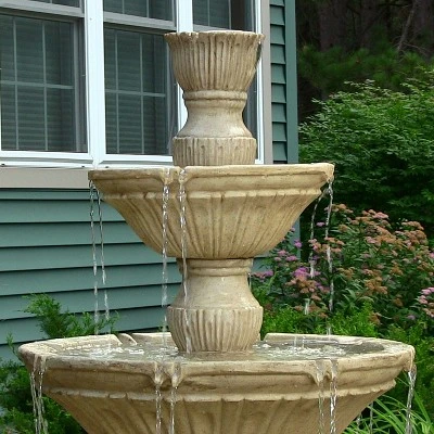 Sunnydaze Decor Sunnydaze 55"H Electric Polystone Classic Style 3-Tier Designer Outdoor Water Fountain 8 Sunnydaze Decor Sunnydaze 55"H Electric Polystone Classic Style 3-Tier Designer Outdoor Water Fountain - Image 6