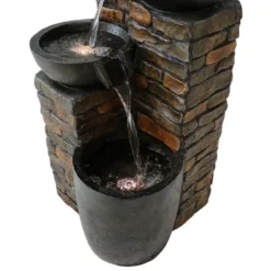 Sunnydaze Decor Sunnydaze 34"H Electric Polyresin Staggered Bowls Tiered Outdoor Water Fountain With LED Lights 15 Sunnydaze Decor Sunnydaze 34"H Electric Polyresin Staggered Bowls Tiered Outdoor Water Fountain With LED Lights -Sunnydaze Decor GUEST fb310c19 9013 4ecb a026 ffc6065d8463